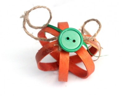 DIY 3D Craft Stick Pumpkin