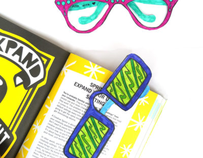 Free Printable Reading Glasses Coloring Bookmarks