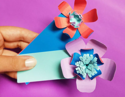 Paper Flower Bookmarks