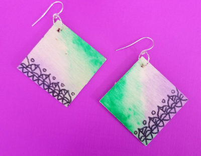 DIY Earrings with Watercolor Doodles