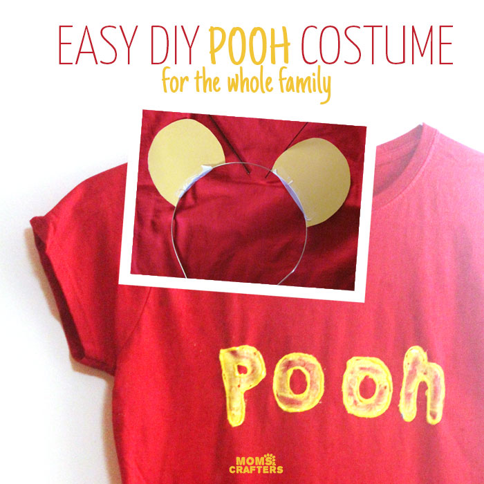 Make this easy no sew Winnie the Pooh costume for baby, toddler, kids, or adults!  It