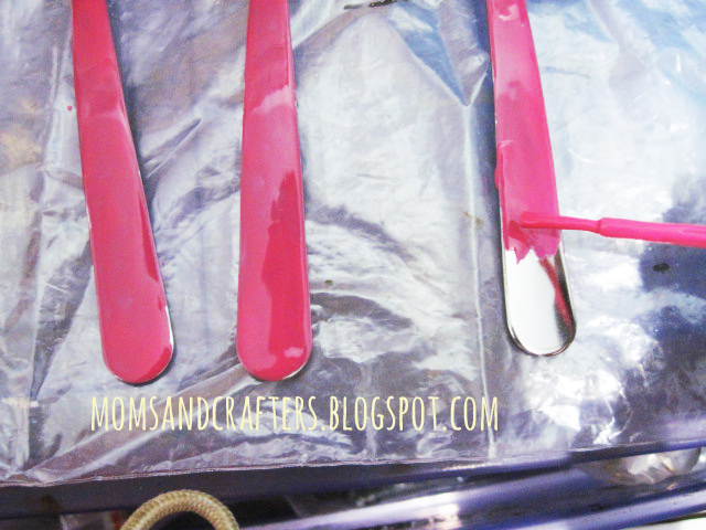 DIY enameled spoons