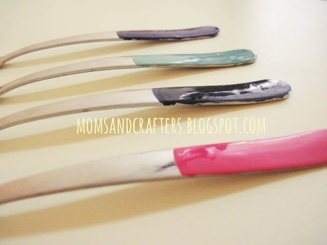 DIY enameled spoons