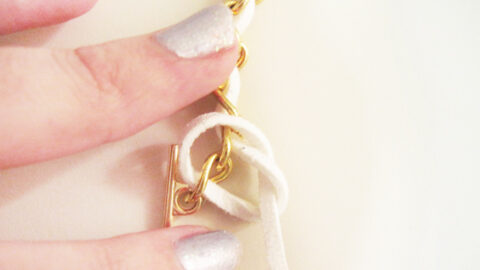 DIY Leather Chain Bracelet