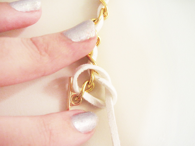 DIY Leather Chain Bracelet 