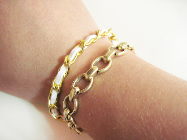 DIY Leather Chain Bracelet