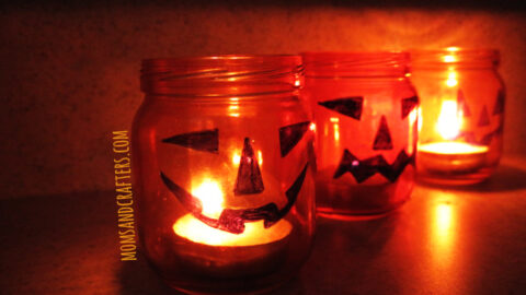 DIY Jack O Lantern Tea Light Holders