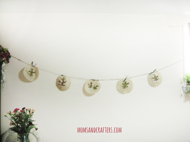 DIY Leaf Pennant from Coffee Filters