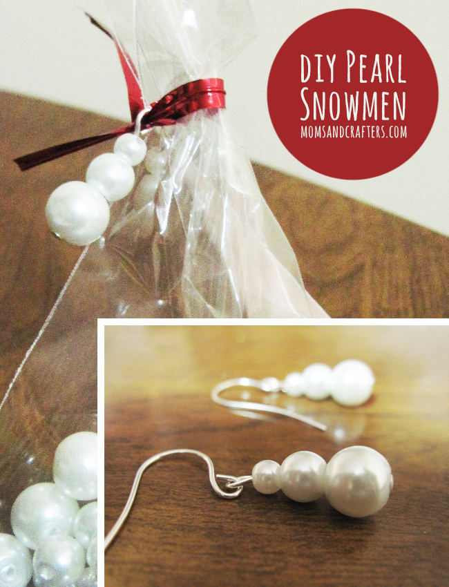 snowman earrings and bag ties