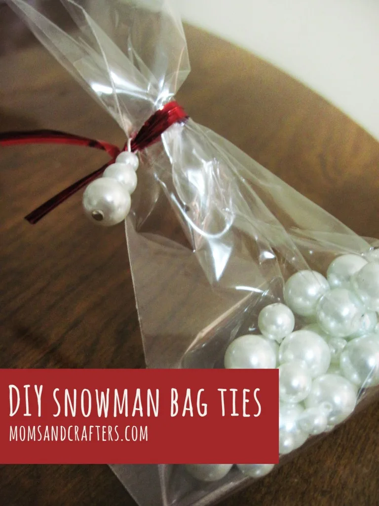 diy snowman favor bag ties