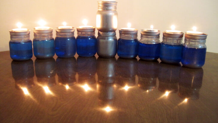DIY Upcycled Chanukah Menorah (Hanukkah)