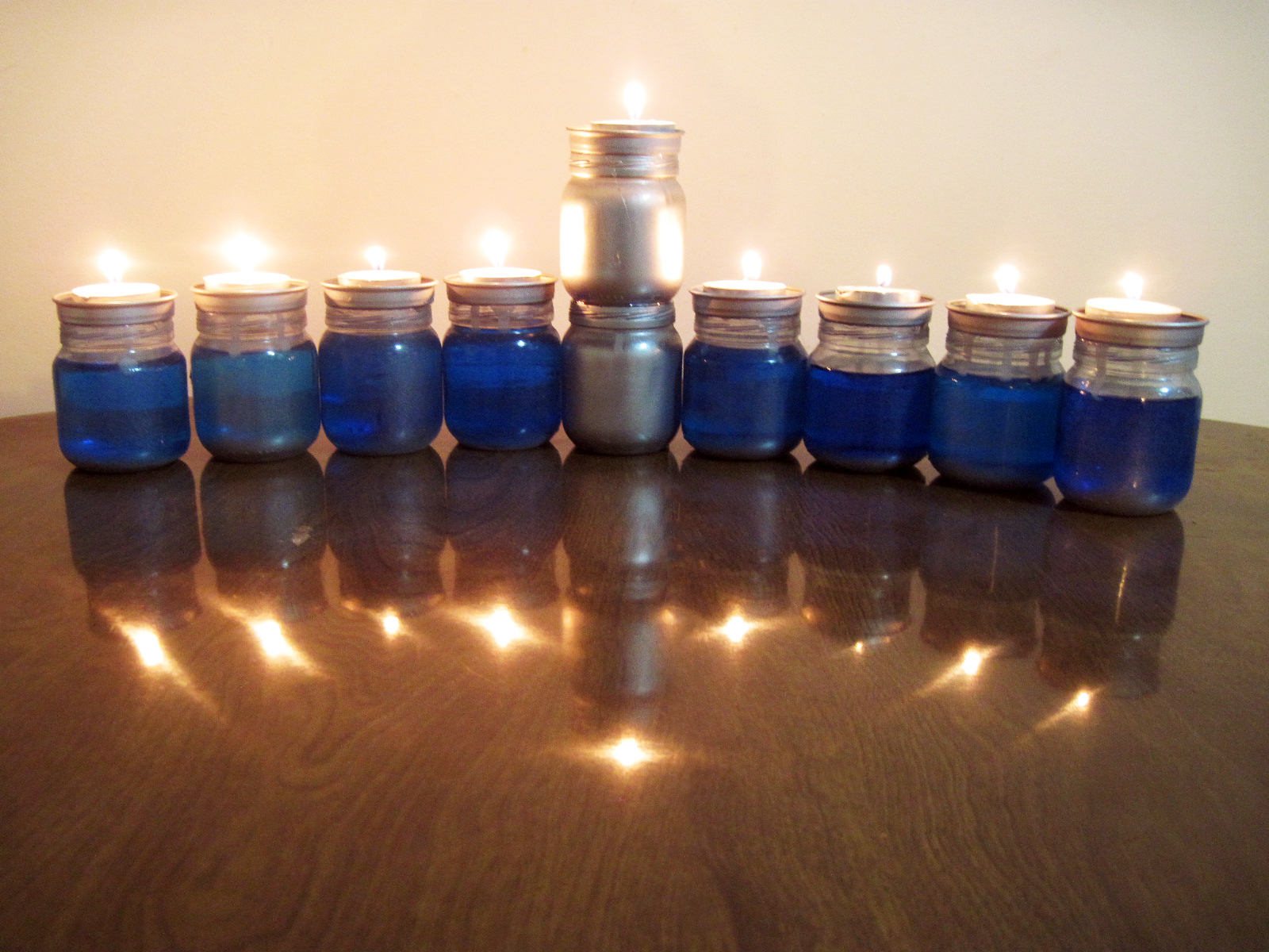 DIY Upcycled Chanukah Menorah (for hanukkah)
