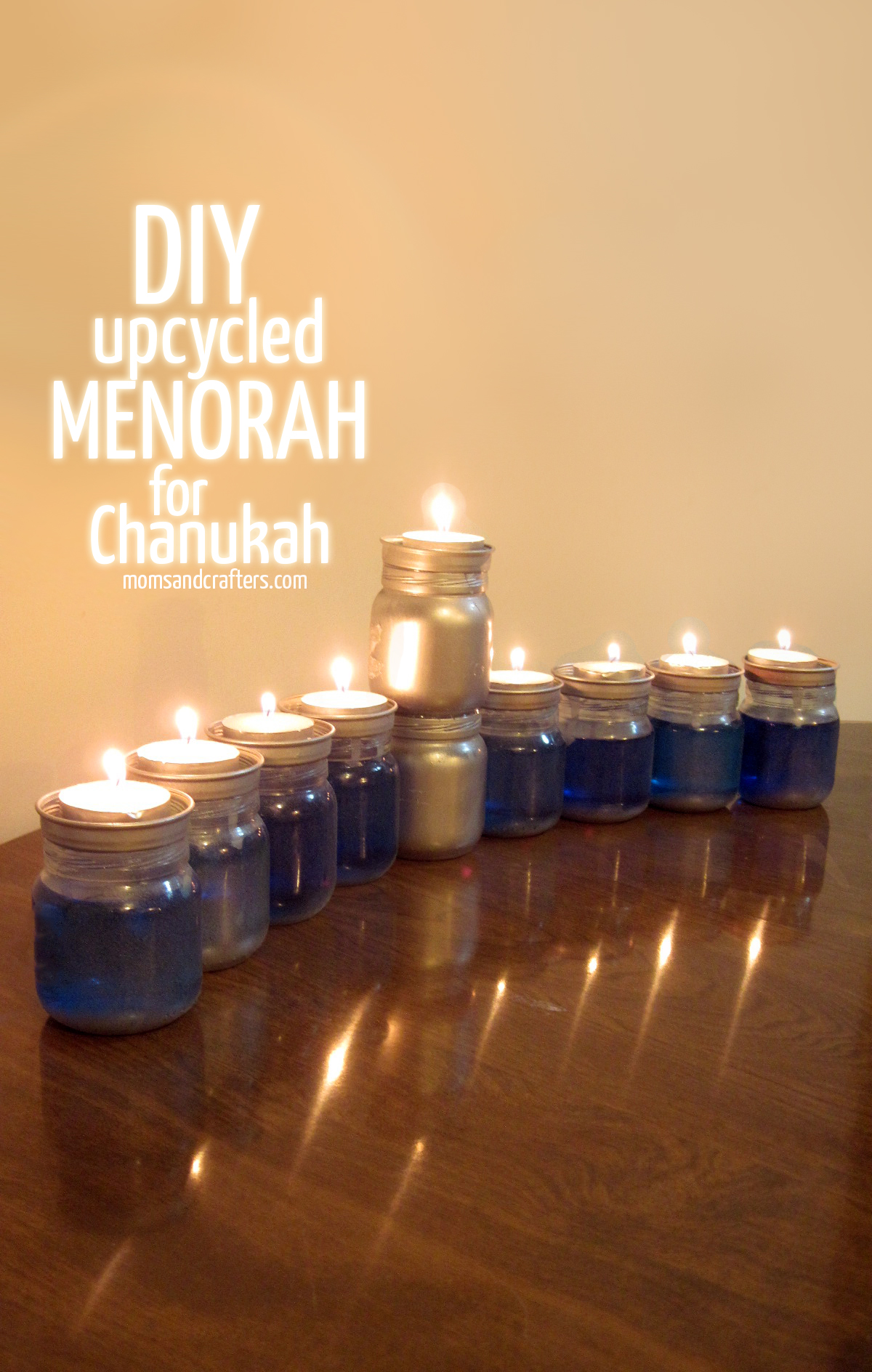 DIY Upcycled Chanukah Menorah (for hanukkah)