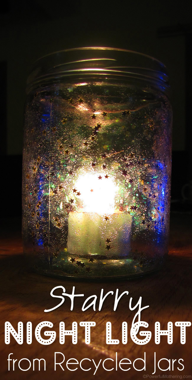 Starry-Night-Light-from-Recycled-Jars