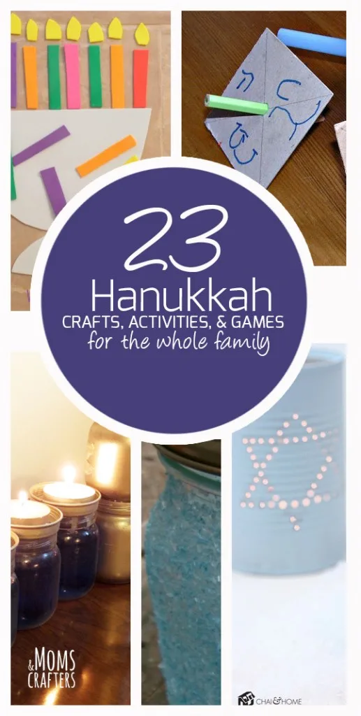 23 Hanukkah crafts and activities for the whole family - adult crafts, games, family activities, kids crafts and more - there's something for everyone this Chanukah!