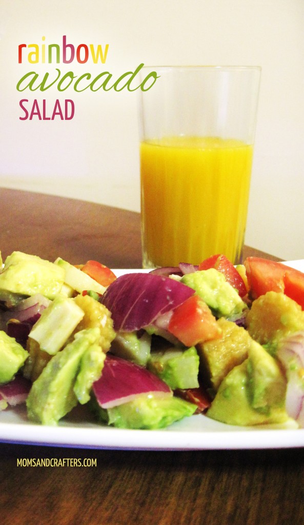 This yummy rainbow avocado salad recipe combines some of my favorite ingredients in an aesthetic and healthy blend!