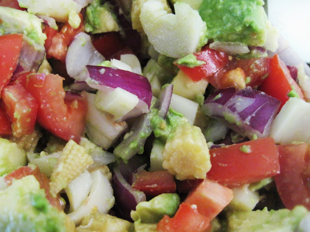 This yummy rainbow avocado salad recipe combines some of my favorite ingredients in an aesthetic and healthy blend!