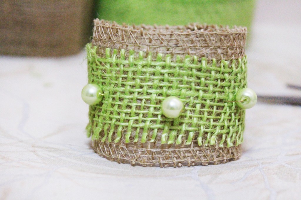 burlap napkin rings