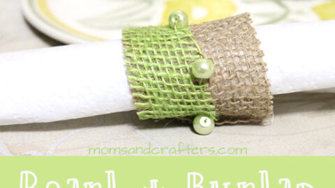 Pearl and Burlap Napkin Rings Tutorial