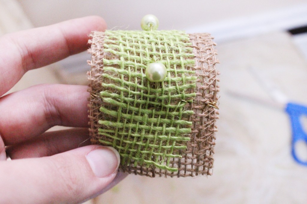 burlap napkin rings