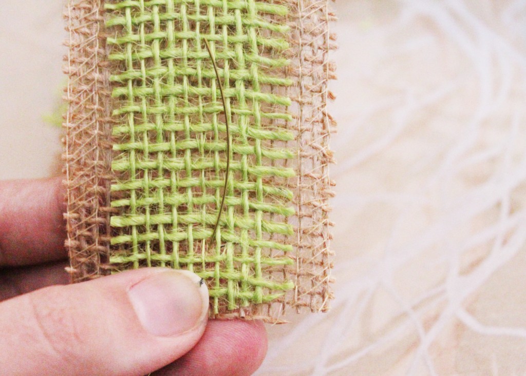 burlap napkin rings