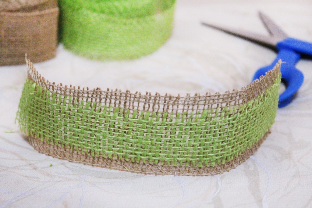 burlap napkin rings