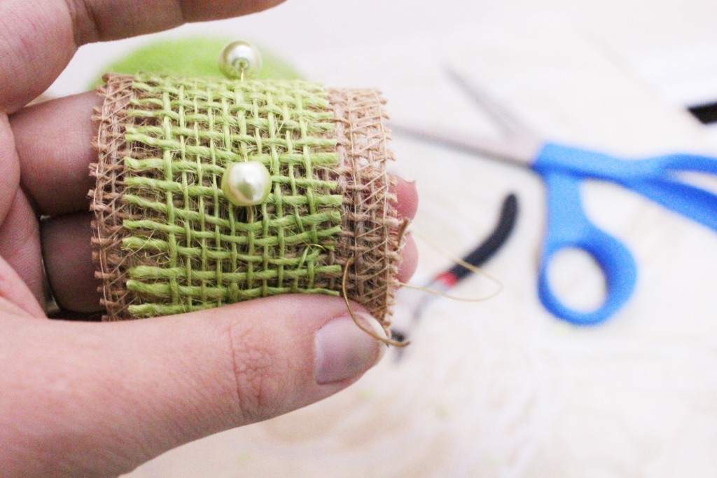 burlap napkin rings