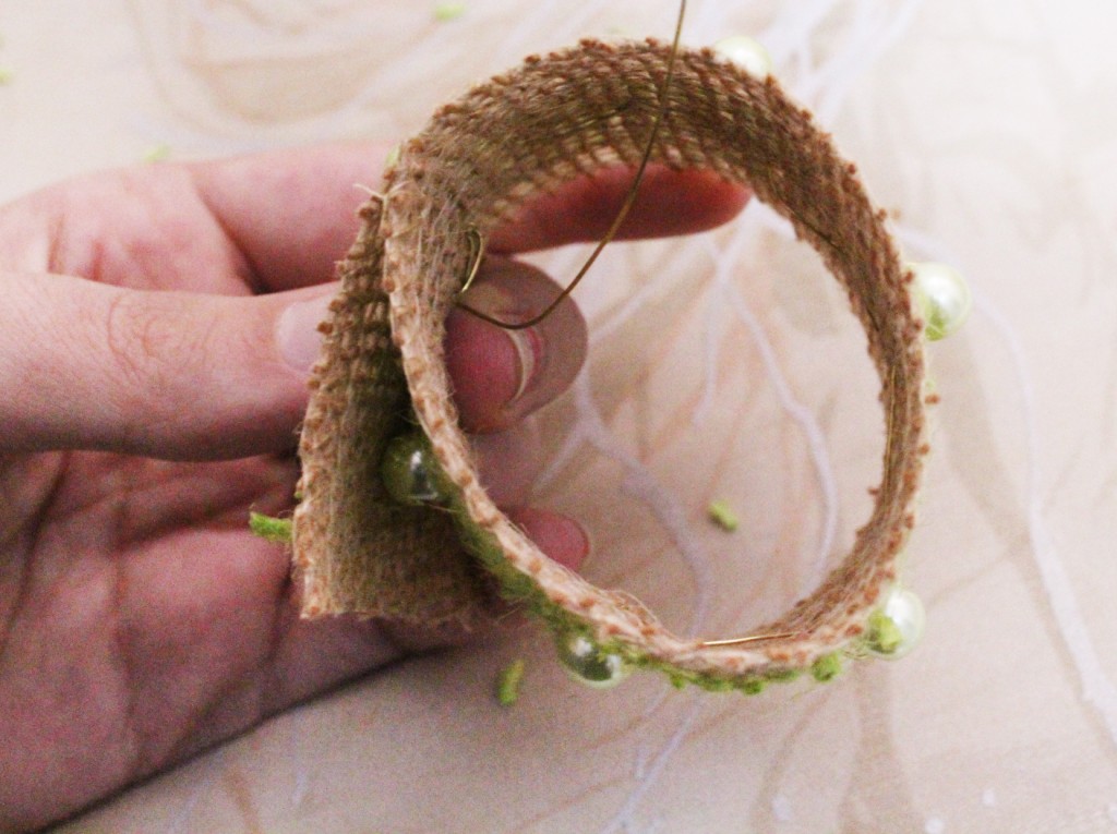 burlap napkin rings