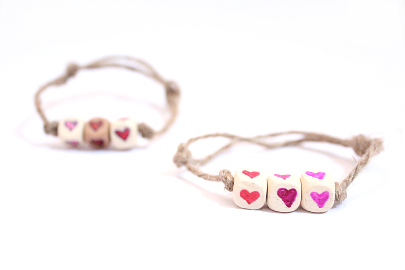 DIY heart friendship bracelets for valentines day!