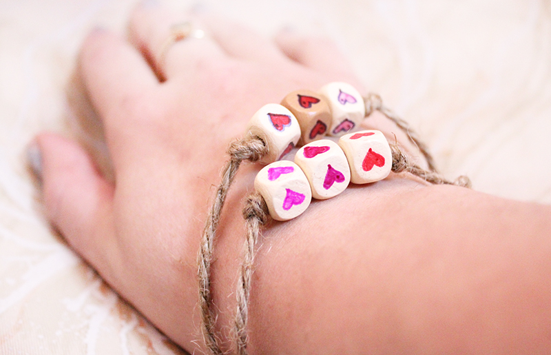 DIY heart friendship bracelets for valentines day!