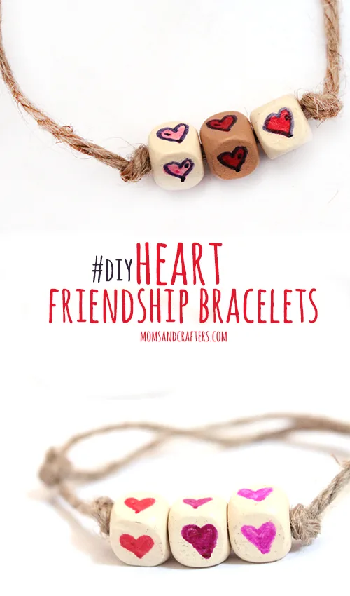How to make DIY heart friendship bracelets - a budget friendly and time friendly craft - perfect for valentines day!!