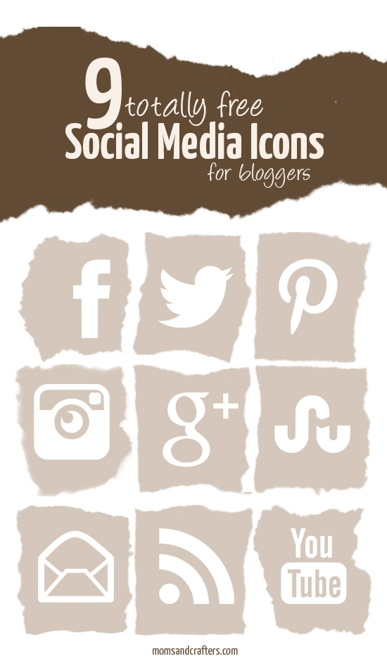 Free Social Media Icons for Bloggers - this amazing set is a neutral color that CAN be customized by adjusting hue, saturation, and lightness in any free photo editing program! an amazing blogging resource.