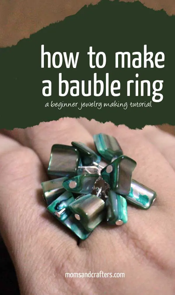 Learn how to make a bauble ring in this beautiful DIY jewelry making tutorial!