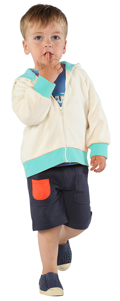 Cream Cozie Toddler Contrast Hoodie