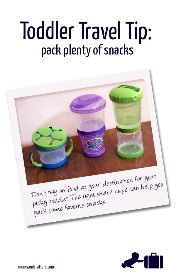 Travel tip: Pack plenty of snacks so your picky toddler doesn't go hungry! Check out these amazing products from cool gear that will make traveling with your toddler so much easier!