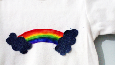 DIY Rainbow Onesie Baby Shower Gift Idea