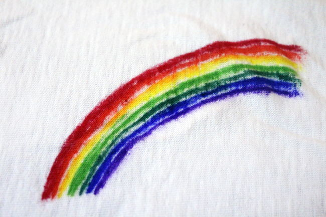 DIY Rainbow Onesie Baby Shower Gift Idea