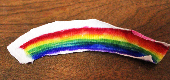 DIY Rainbow Onesie Baby Shower Gift Idea