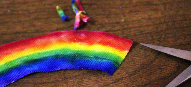 DIY Rainbow Onesie Baby Shower Gift Idea