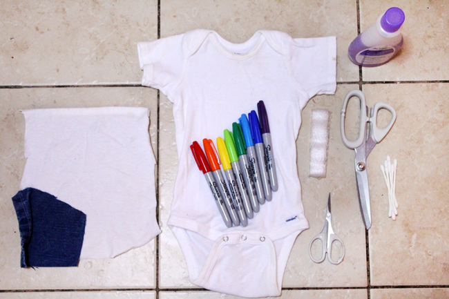 DIY Rainbow Onesie Baby Shower Gift Idea * Moms and Crafters