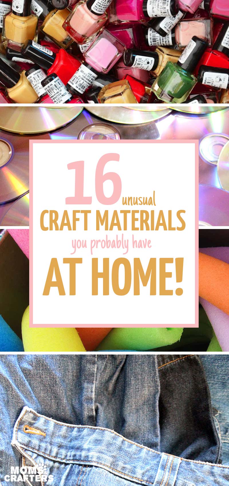 You will absolutely love this fun list of unconventional craft supplies that are easy and cheap to stock! And it also includes lots of crafts to make with them (including plenty of upcycled crafts)