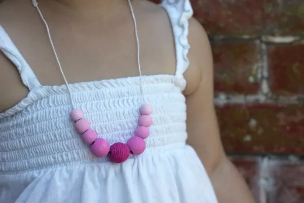 ombre wood bead necklace Jewelry Making for Kids