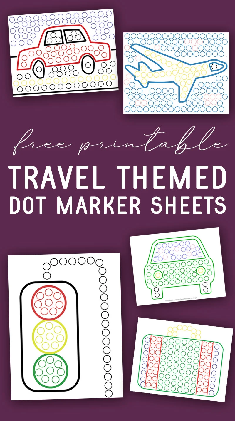 printable travel sheets to use with do a dot markers