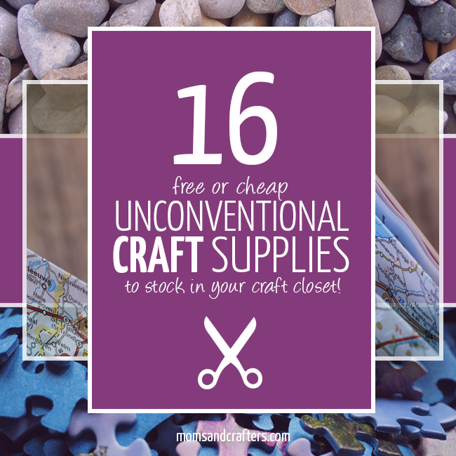You will absolutely love this fun list of unconventional craft supplies that are easy and cheap to stock! And it also includes lots of crafts to make with them (including plenty of upcycled crafts)