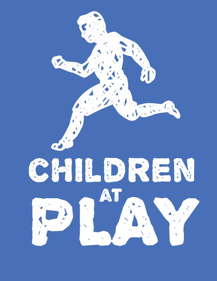 Decorate your playroom on the cheap! Download this free printable playroom sign that says on it 'children at play'