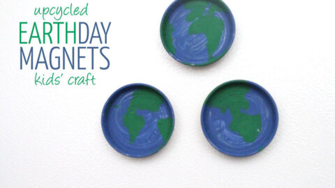 Upcycled Earth Magnets Earth Day Craft