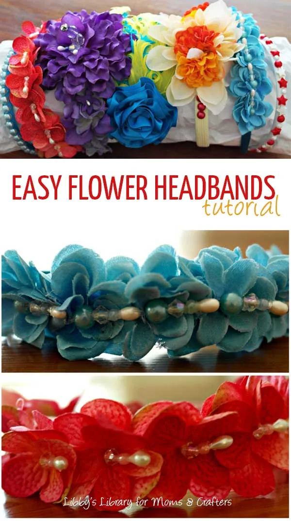 Learn how to make an easy flower headband with this super simple tutorial! 