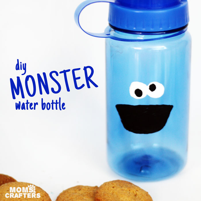 Make an adorable monster water bottle for your little one! This precious cookie monster inspired craft is easy and inexpensive to make 