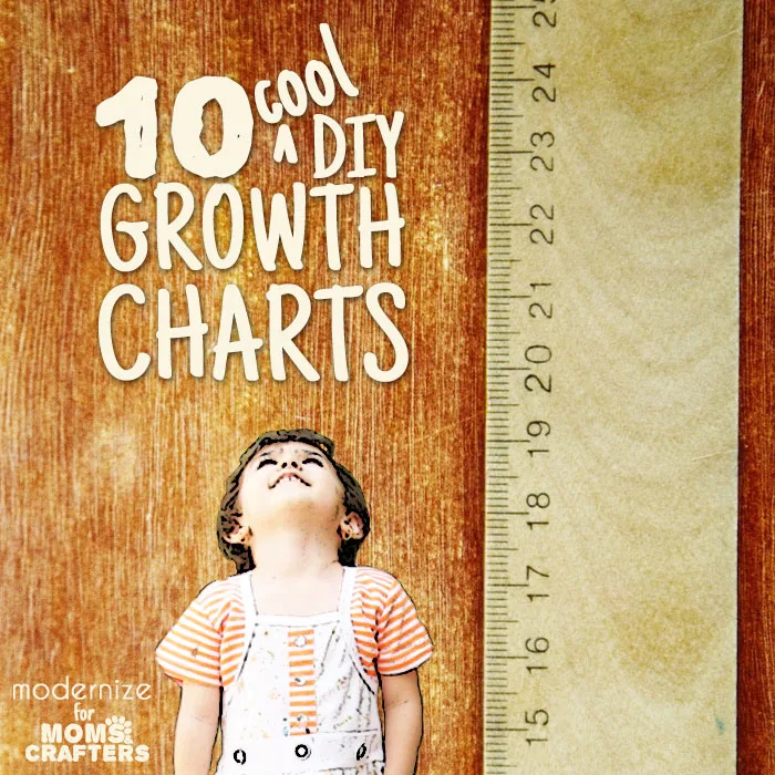 10 aweomse and clever DIY growth charts that you can make - a great diy baby gift or keepsake!