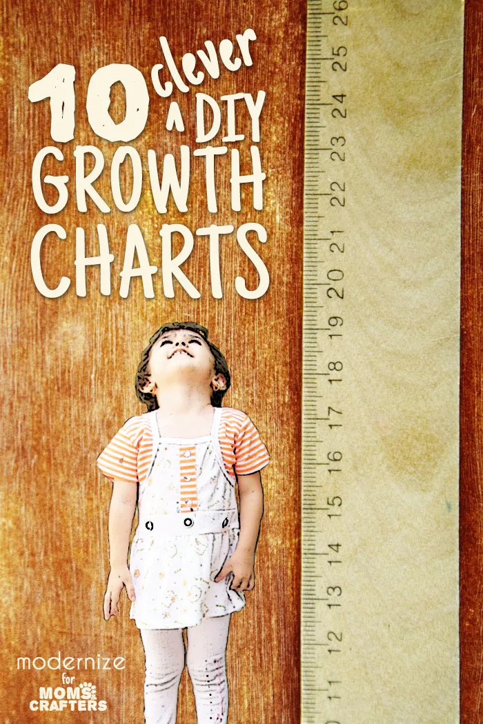 10 awesome and clever DIY growth charts that you can make - a great diy baby gift or keepsake!